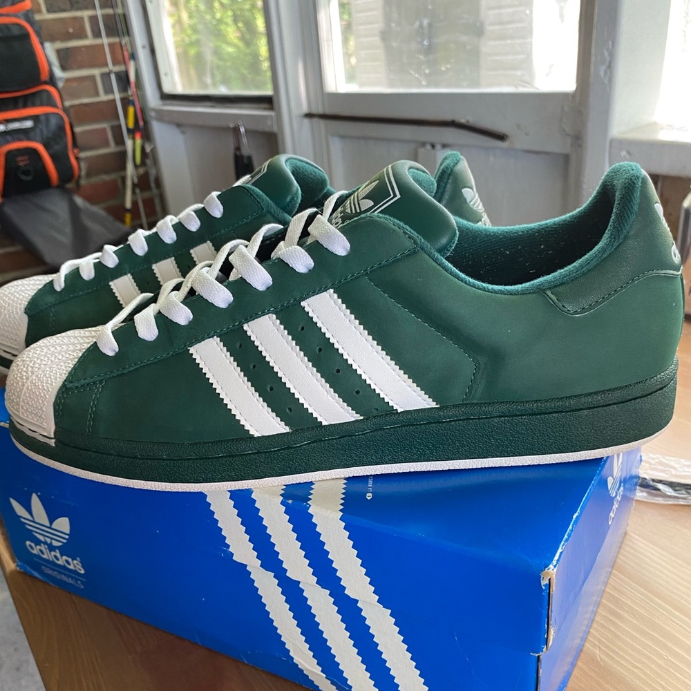Vintage Adidas Superstar 2 “ Money Green” shell toe